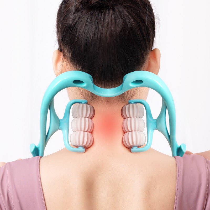 Multifunctional Manual Six - wheel Neck Massager Massage Relieve Roller Massage Tool - LIFEHACKSHOP