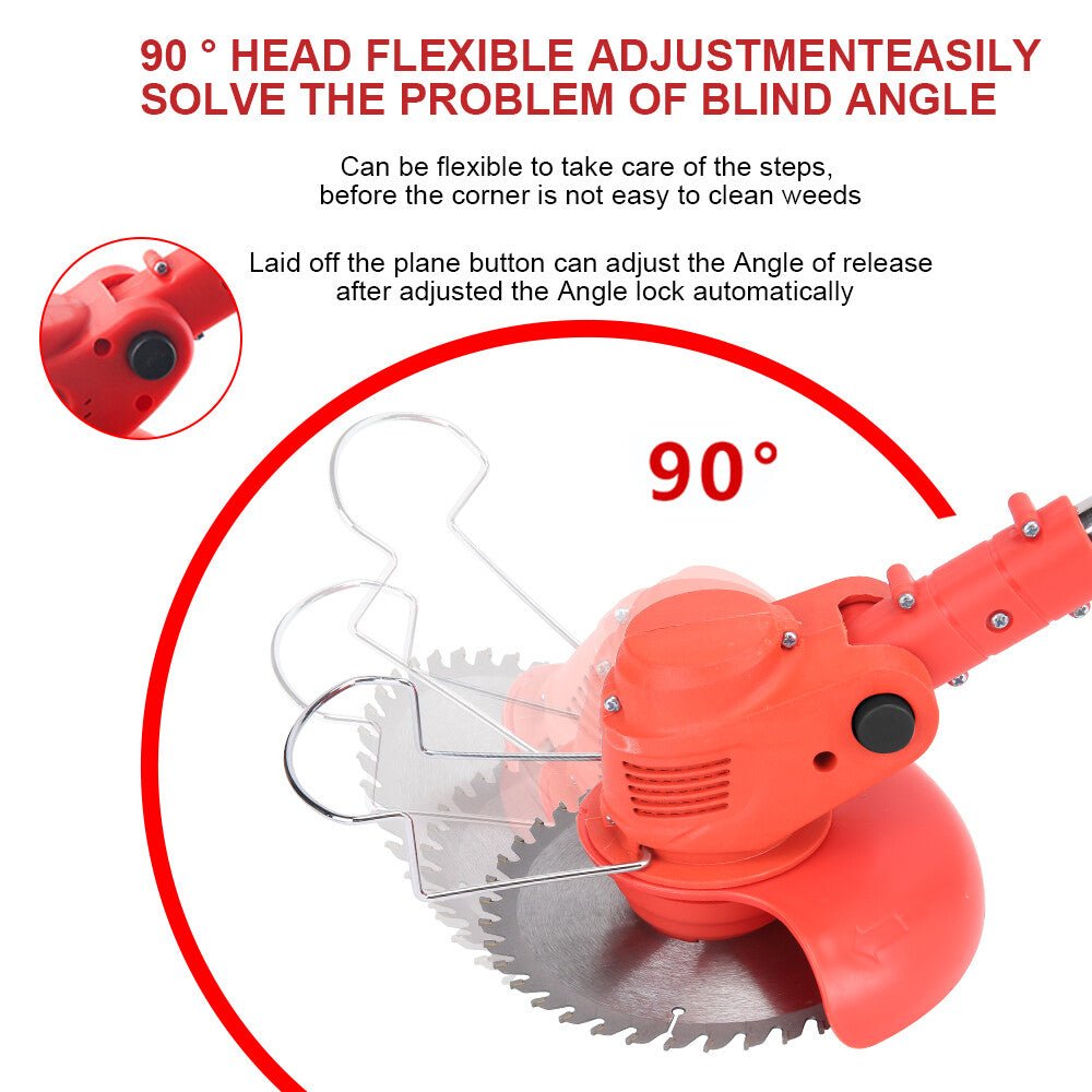 24V Cordless Electric Strimmer Grass Trimmer Weed Cutter Garden Edger 2 Battery - LIFEHACKSHOP