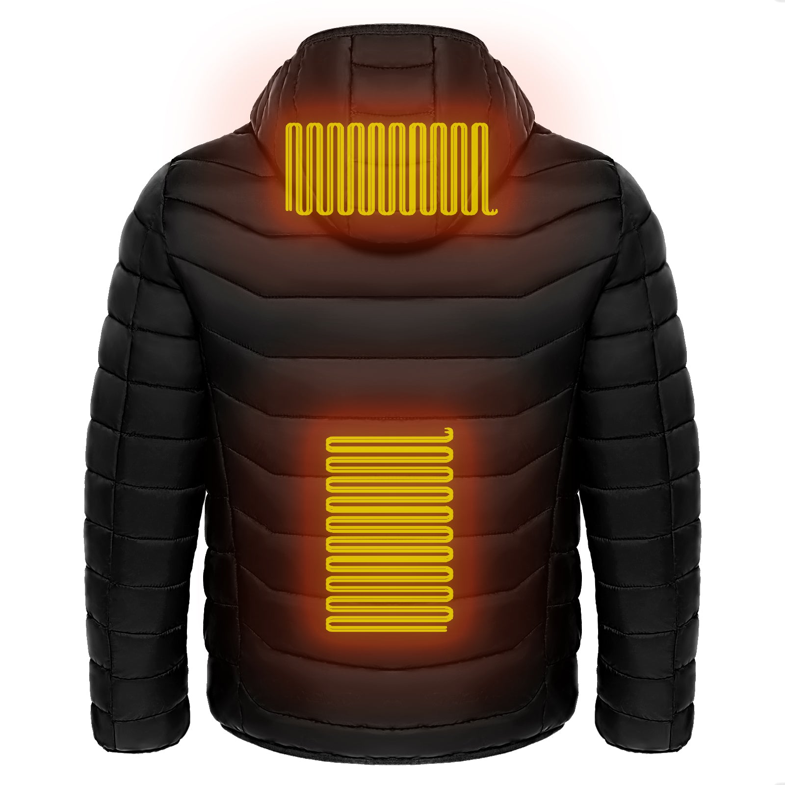 Men Heated Puffer Jacket Electric Heating Coat Insulated Hood Windbreaker 9Heat Zones - LIFEHACKSHOP