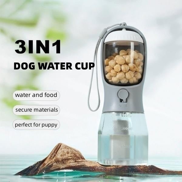 Dog Water Cup Drinking Food Garbage Bag Three - in - one Portable Small Multi - functional Pet Cups Pets Supplies - LIFEHACKSHOP